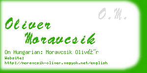 oliver moravcsik business card